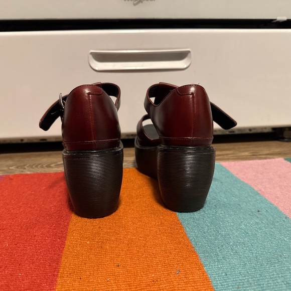 Adaya Oxblood Dr Martens Womens platform Wedge Size  US 7 Rare Discontinued - Picture 7 of 9